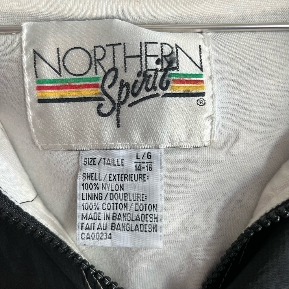 Vintage 1990s Northern Spirit by Hudson Bay Company Black Wind Breaker - Picture 3 of 11